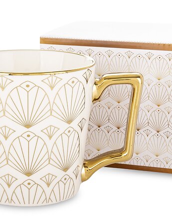 Kubek porcelanowy 310 ml RANGO-3 14,5x13x8,5 cm cienki wzór SLIM, MIA home