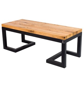 120 cm Ławka Metalowa  Siedzisko Drewno Dąb LM-5, EMRA WOOD DESIGN