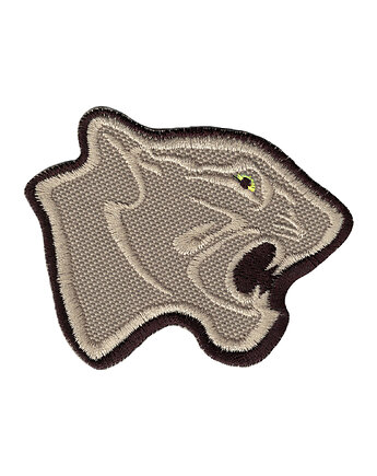 Naszywka naprasowanka PANTERA BEŻOWA termoprzylepna haft 8x6,5cm, Wyszywane