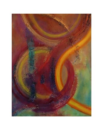 Abstrakcja 70x90 cm Akryl na płótnie Duży obraz Abstrakcja do salonu, Joanna Bilska