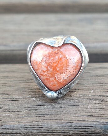 Serduszko - pierścionek regulowany, po drugiej stronie lustra