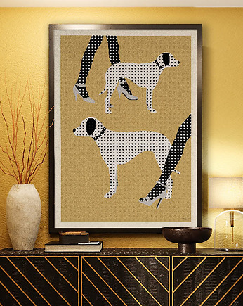 Dalmatyńczki - plakat 50x70 cm fine art, minimalmill