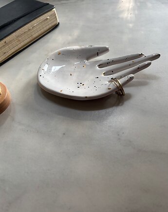 Ceramiczna Łapka Handmade Talerzyk na Biżuterię Golden Dalmatinian, Maison Fragile