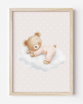 Plakat Na Ścianę Dla Dziewczynki Różowe misie nr. 6, Dekoracjan