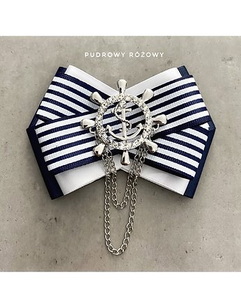 Brosza Marynarska  / Żeglarska z Kotwicą NEW, Pudrowy Różowy
