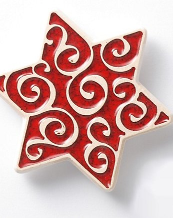 Gwiazdka czerwona na magnes w pudełku, pracowniazona