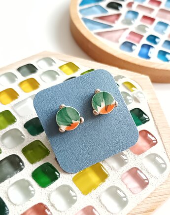 Kolczyki ceramiczne Włocławek, biżuteria z talerzy