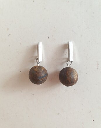 Kolczyki PATYCZKI bronzyt, modesign