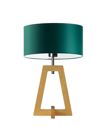 Nowoczesna lampa drewniana z abażurem do sypialni CLIO, LYSNE