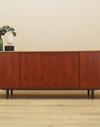 Sideboard tekowy, duński design, lata 70, produkcja: Dania, Przetwory design