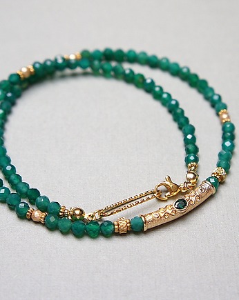 Green onyx vol. 3 /choker/ 02.03.25 naszyjnik - Szlachetna kolekcja, KiKa pracownia