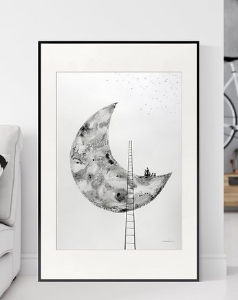 Obraz 50X70 cm wykonany ręcznie ZAM, MiniMalArt