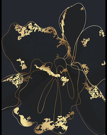 Plakat "Czarno-złoty kwiat 02", Fotobloki and decor
