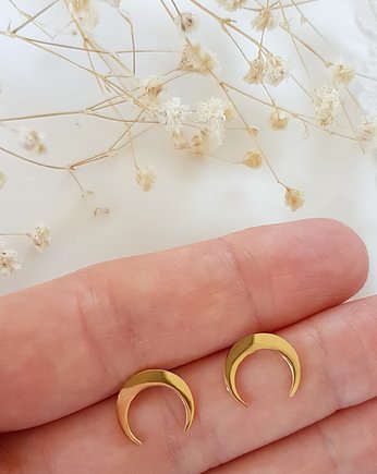 Kolczyki złote księżyce, LEI handmade 
