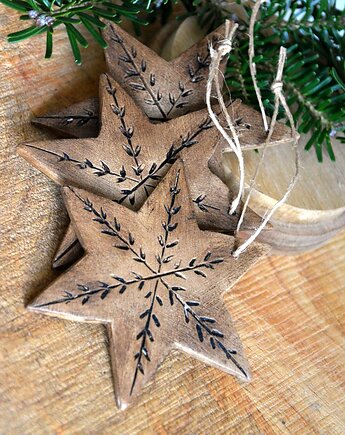 Gwiazdki ceramiczne 2 sztuki, Wooden Love