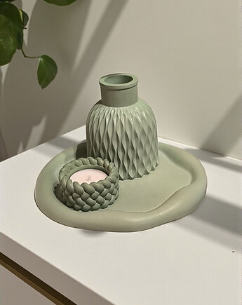 Zestaw naczyń gipsowych dekoracyjnych BOTANIC GLOW, Oyka Candle