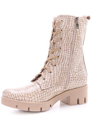 Botki skórzane -  krokodyl beż  (6666) BOSCCOLO, BOSCCOLO