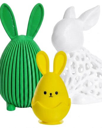 Figurki WIELKANOCNE 3D do Koszyczka Stroika ZESTAW 3SZT Dekoracje Stojące, smxdsgn