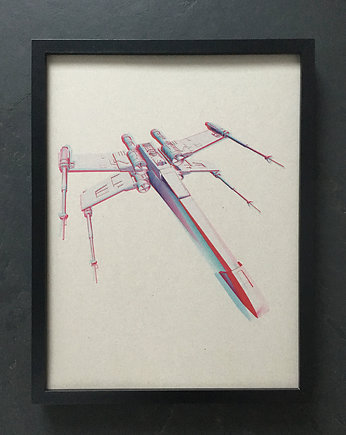 Plakat WYDRUK NA TEKTURZE 30X40 cm X-WING Gwiezdne Wojny, 777 Tshirts