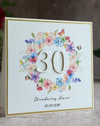 Personalizowana kartka na 30 urodziny, BH 35, Anna Art and Crafts