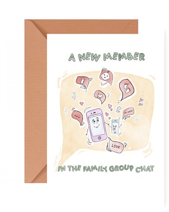 Family Group Chat - kartka z życzeniami, Design Your Wedding