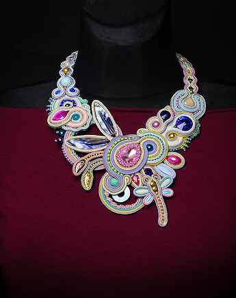 Secret Garden- naszyjnik Soutache, Mró Soutache