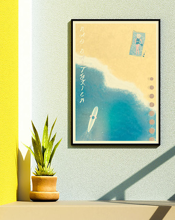 Plaża nad Bałtykiem - plakat 50x70 cm, minimalmill