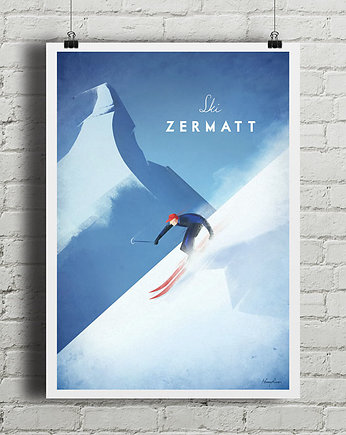 Alpy - vintage plakat, minimalmill