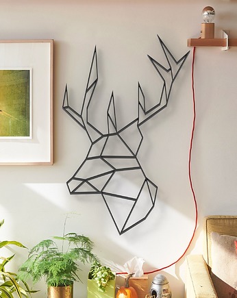 Jeleń Geometryczny - nowoczesna dekoracja na ścianę scandi, Printerior