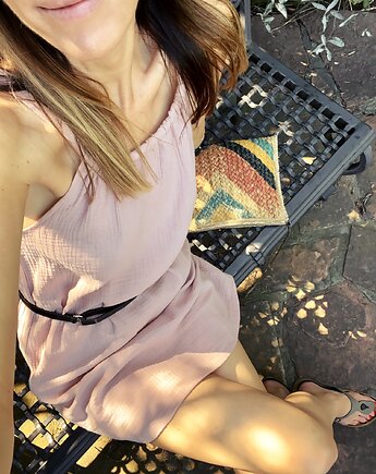 Born to Be Wild / różowa sukienka muślinowa, Bohemian Soul atelier by M.