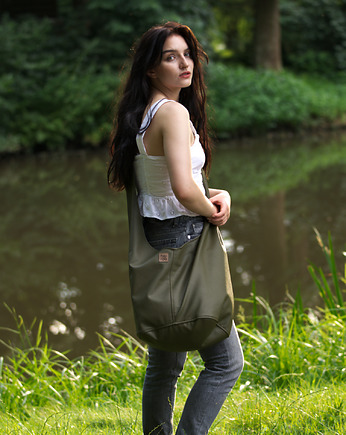 Zielona torba hobo w stylu boho / vegan, hairoo