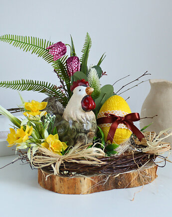 Wielkanocny stroik kogut jajko, U.to ceramika