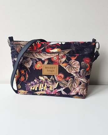 Torebka Shallow S + kwiaty na ciemnym tle, MessyBags