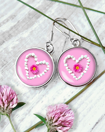 SERCE - ŚLICZNE delikatne kolczyki srebrne bigle, Chodelska Art Studio