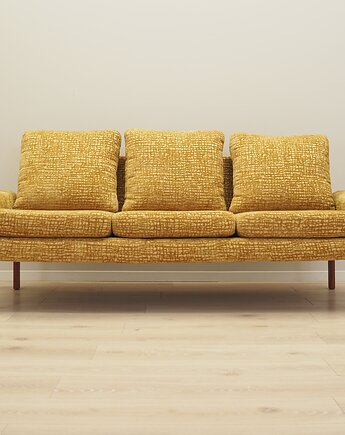 Sofa musztardowa, duński design, lata 60, designer: Hans Olsen, Przetwory design