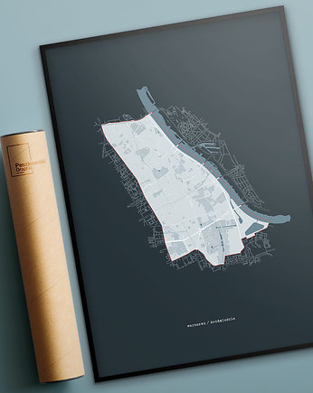 Plakat dzielnice - Warszawa / ÅšrÃ³dmieÅ›cie, Peszkowski Graphic