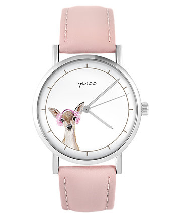 Zegarek yenoo - Sarenka - skóra, pudrowy róż, yenoo