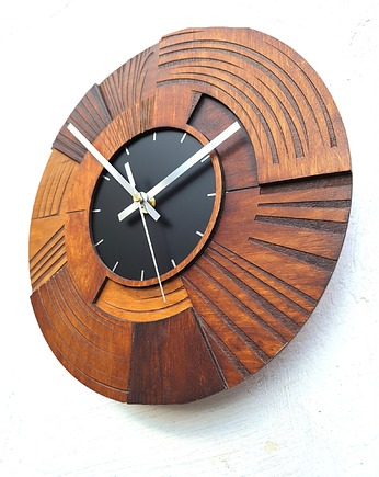 Zegar ścienny z Drewna -  Cichy Mechanizmp, Clock Wood Studio