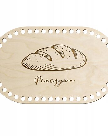 Baza do Koszyka Kuchni Dno OWAL na Sztućce 16x27cm 6mm DUŻE ze Sklejki EKO, smxdsgn