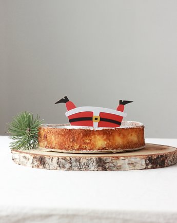 Ho ho ho. Topper nogi Mikołaja, papierkarnia