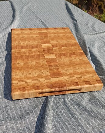 Duża, dębowa deska do krojenia "End Grain". 46x30,5 cm. Deska do serwowania., pracownia ReThing