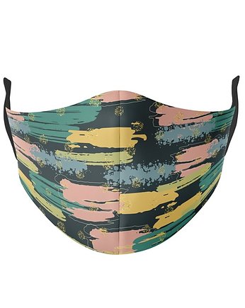 Maseczka 3-warstwowa wielorazowa KOLOROWE MAZY, dirrtytown clothing