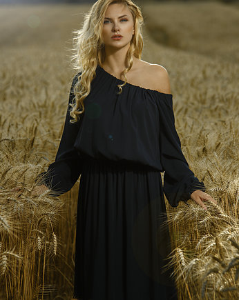 VICTORIA long black dress, OTTAVIANO Dominika Mlynczak