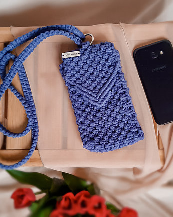 Macrame Phone Case, petrol, Damariz