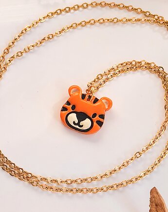 Naszyjnik z tygrysem, wisiorek dla pracownika zoo, dla podróżnika, boho, Dary Rusałki
