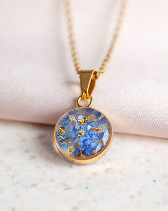 Wisiorek z niezapominajkami, nature gift