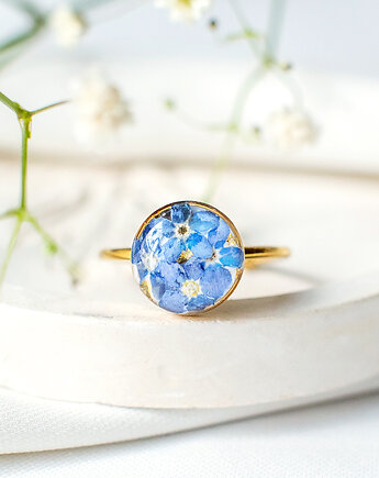 Pierścionek z niezapominajkami, nature gift