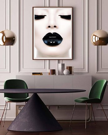 PLAKAT z kobietą, twarz kobiety, fashion, moda, black dot studio