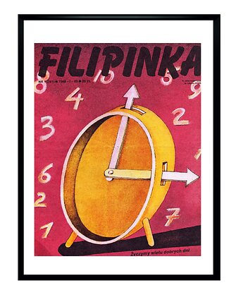 Plakat Okładka czasopisma FILIPINKA, 3/01 1988 r, aut. Teresa Jaski..., RiskyWalls