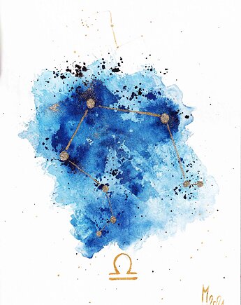 Plakat Konstelacja Waga / Gwiazdy na Niebie w Znaku Zodiaku Wagi / Urodziny..., My Moment